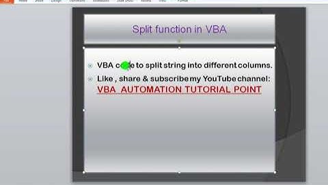 VBA code to split the string in different columns in Excel