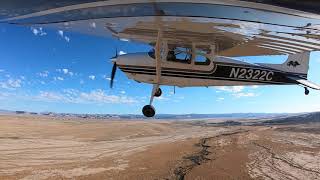 Cessna 180 Takeoff & Landing - Utah Backcountry
