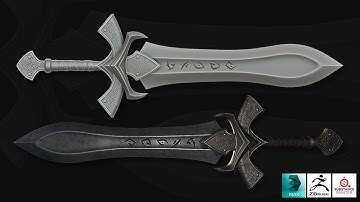 Autodesk 3ds Max, Zbrush, Substance Painter - Stylized sword