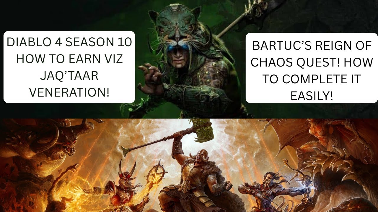 Diablo 4 Season 10 how to Earn Viz jaq'taar Veneration! Bartuc's Reign ...