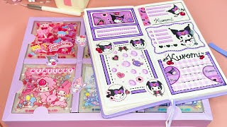 Unboxing Sanrio stickers and ASMR stickers journal