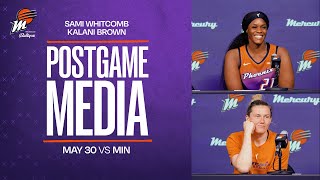 Sami Whitcomb and Kalani Brown  Postgame Media  - Phoenix Mercury vs. Minnesota Lynx | May 30, 2025