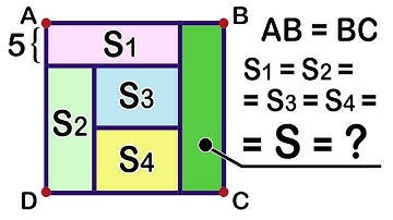 Find the area of a shaded region of a square. Area Puzzle. Math Olympiad Geometry problem.