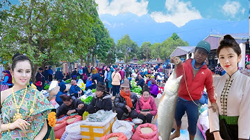 Chợ Huổi Cuổi Sơn La Người Thái Mang Cả THUỶ QUÁI Ra Bán