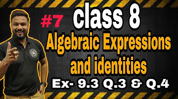 class 8 maths chapter 9 algebraic Expressions and identities exercise 9.3 question3 NCERTMathematics