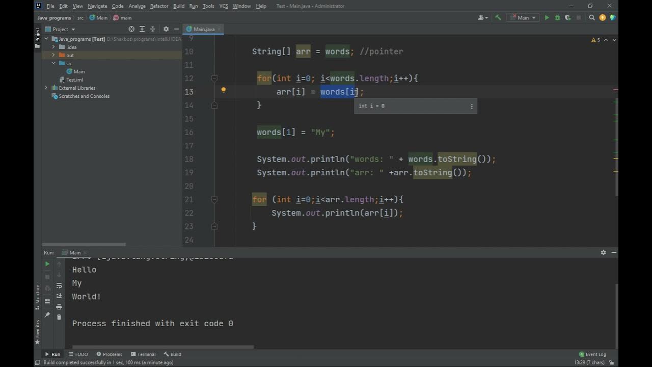20 - Java Dasturlash tili. Array - 2 - YouTube