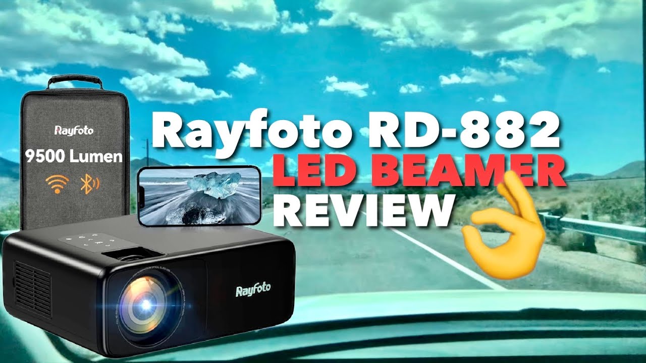 Gutes Bild, leiser Lüfter = Volltreffer !! RAYFOTO LED Beamer RD-882 im  ausführlichen TEST REVIEW