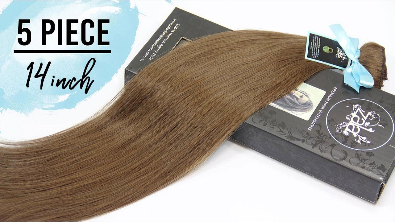 Cinnamon Brown 8 ClipIn Hair Extensions 14Inch 5Piece Set ZALA