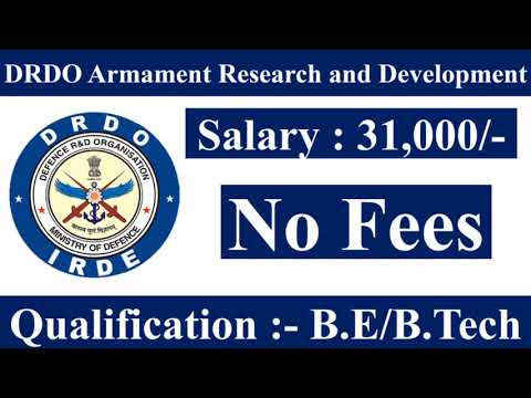 DRDO Recruitment | No Fees | Salary 31000 | Job Portal ||