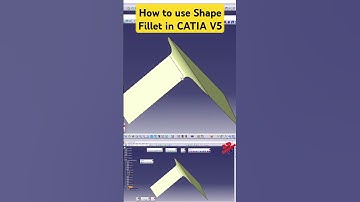 How to use Shape Fillet in CATIA V5 #tutorial #engineering #catia