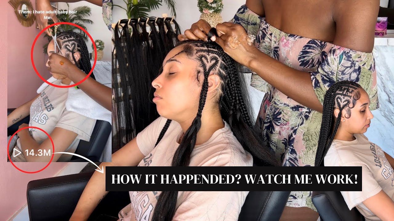 FULANI/TRIBAL BRAIDS WITH FREESTYLE DESIGNS | Summer Go to | 14M VIEWS on Instagram