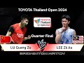 🔴LIVE SCORE | LU Guang Zu (CHN) vs LEE Zii Jia (MAS) | Thailand Open 2024 Badminton