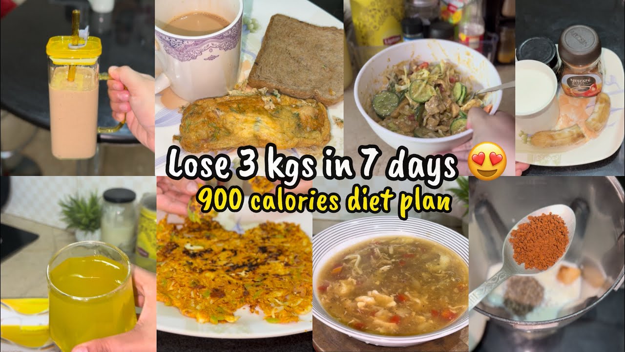 Without Exercise lose 8 kgs fast - 900 Calories High-Protein Diet Plan for Weight Loss❤️