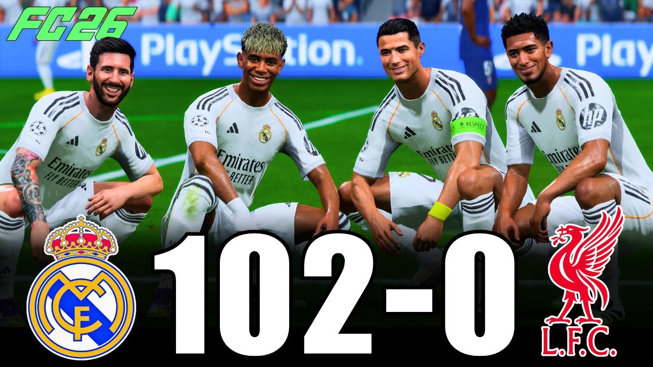 FC 26 | RONALDO, MESSI, MBAPPE, NEYMAR, ALL STARS | REAL MADRID 102-0 LIVERPOOL | UCL FINAL | PS5