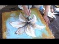 Acrylic abstract painting demonstration /Flowers Acrylic Painting/MariArtHome