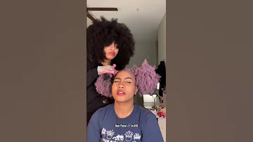 Turning My Twins Hair Pink Afro Afrohair Naturalhair 