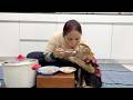 Obedient Sara Sit For Mom Feeding Rice With Fried Egg