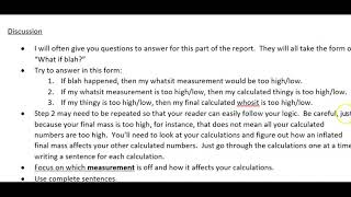 Lab report writing and rubric