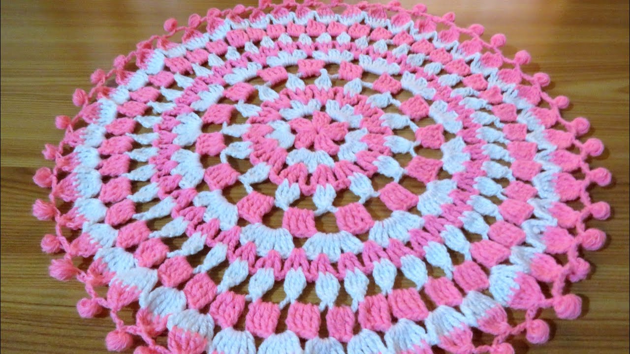 Thalposh ke design, crochet thalpos, crosia ke design, woolen rumal, 278,by Santosh All Art