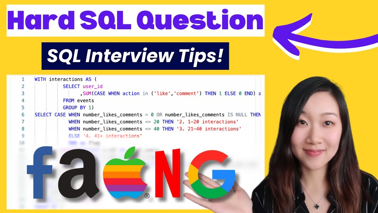 Difficult FAANG SQL Interview Question and Answer (Open Ended Question ...