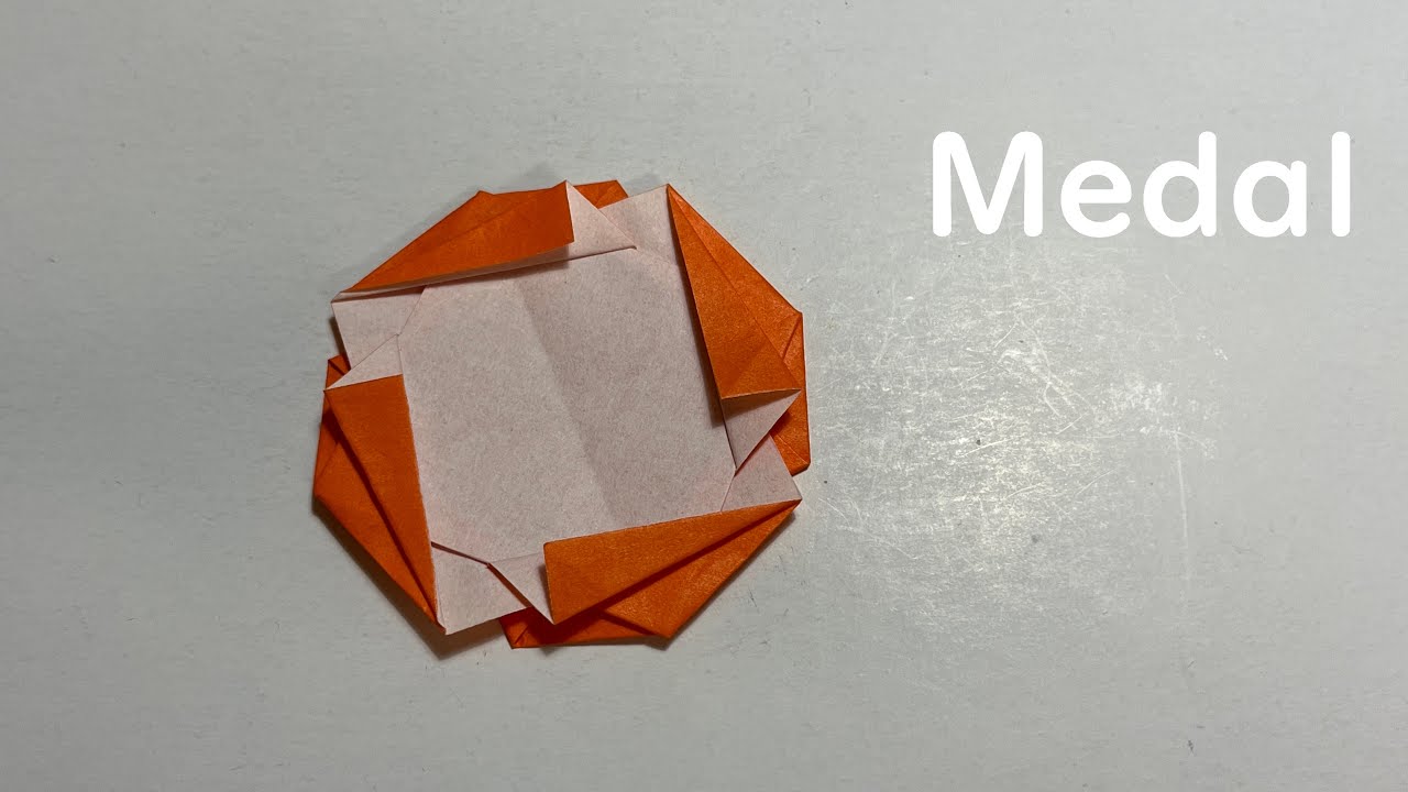 折り紙　節分メダル 折り紙・origami】メダル Medal - YouTube