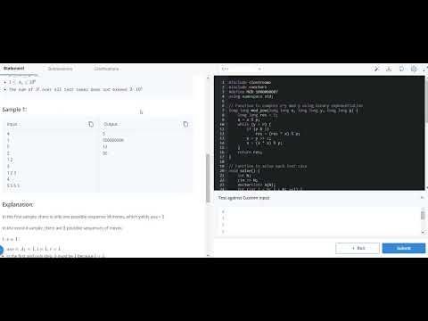 #Expected_Value_Problem codechef contest solution #codechefsolution #codechefcontest in c++ ||