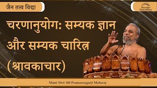 जैन तत्त्वविद्या | 34 - चरणानुयोग: सम्यक ज्ञान और सम्यक चारित्र (श्रावकाचार) #munipramansagar