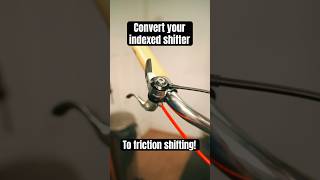 Easily convert your indexed shifter to friction shifting!