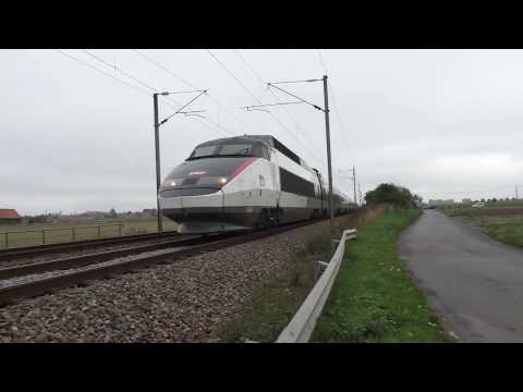 (HD) Trains at Calais Frethun & Morbecque - 22/8/17