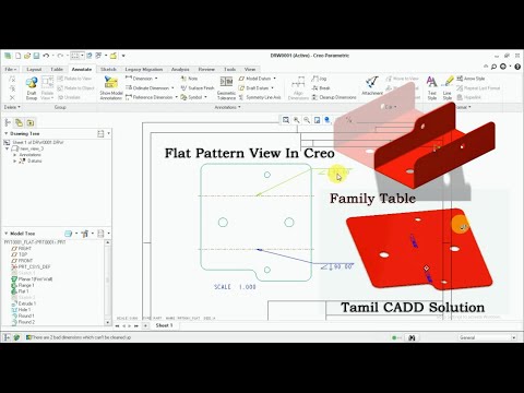 How to Create Flat Pattern View In Creo