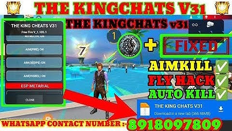 THE KING CHEATS V31 | OB45 FF HACK | FREE FIRE MOD MENU | THE KING CHEATS MOD MENU | FF HACK 2025