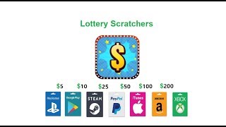 👍Lottery Scratchers 👍كسب المال السريع 🤑لشحن بطاقات جوجل بلاي والبايبال شرح تطبيق screenshot 2