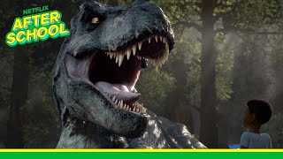 Talking to a TRex!??  Jurassic World Camp Cretaceous | Netflix After School