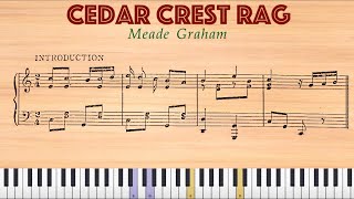 Cedar Crest Rag by Meade Graham (1924, Ragtime piano)