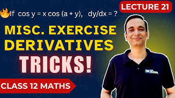 Class 12 Maths NCERT Chapter 5 | Continuity & Differentiability | Miscellaneous Exercise Q11–17