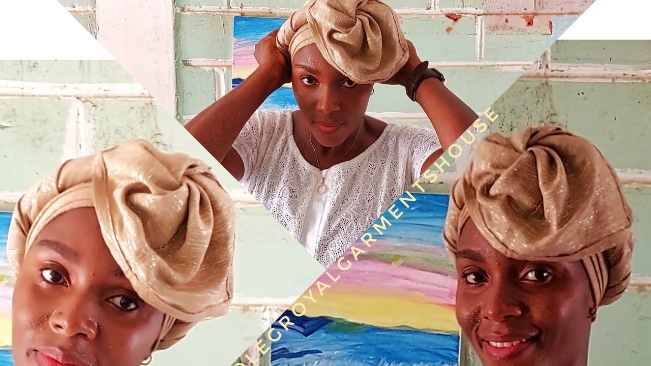 Simple techniques to tie gele with rose 🌹 design by yourself and for ...