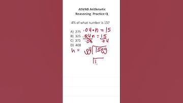 ASVAB/PiCAT Arithmetic Reasoning Practice Test Q: #percentage #acetheasvab with #grammarhero
