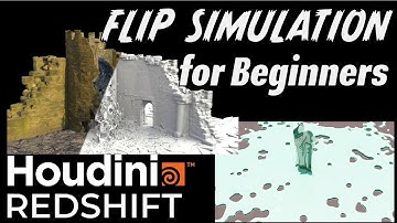FLIP Simulation for Beginners in Houdini & Redshift
