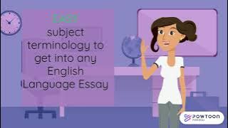 EASY terms to get into your English Essays to sound more academic - subject terminology