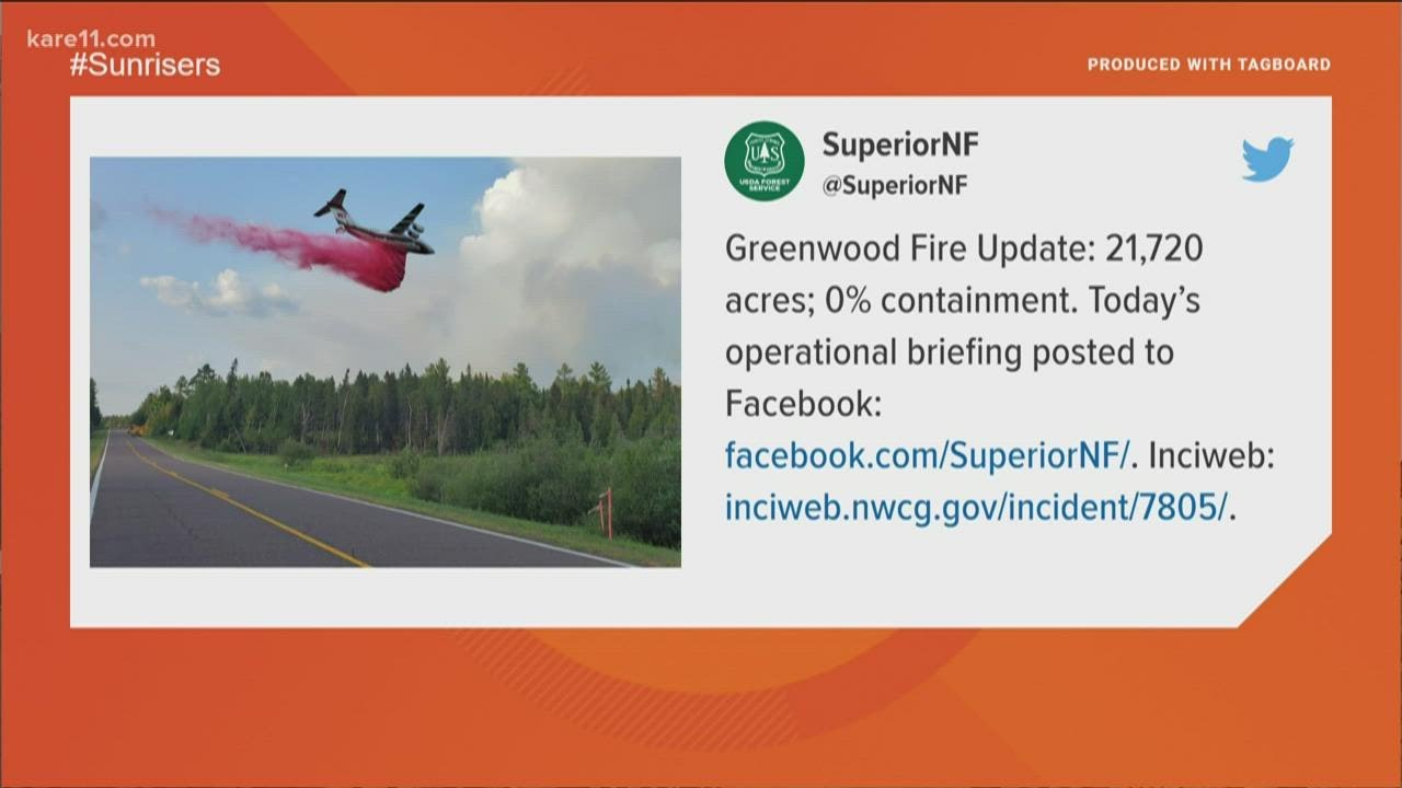 Northern Minnesota's Greenwood fire continues to burn unchecked