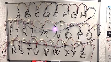 Stranger things inspired wall with (WS2812) NeoPixel LEDs, controlled by esp8266