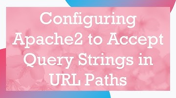 Configuring Apache2 to Accept Query Strings in URL Paths