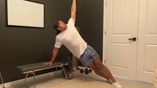 Hands Elevated Side Plank Rotations