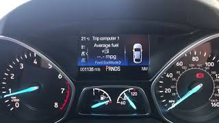 Fuel Economy Test...Ford Kuga 1.5 Petrol Auto How To Find And Reset Average Fuel Consumption Ford Kuga Ii 2012 2019