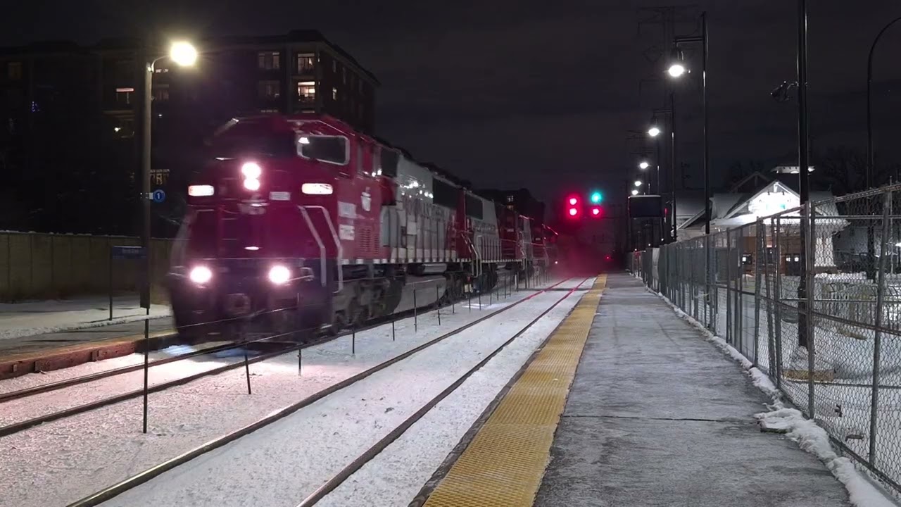 Repaint SD60M trio plus SD40 lead WSOR T001 at Morton Grove