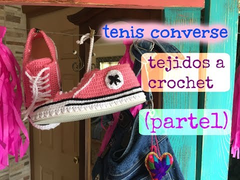 converse tejidas a crochet para adultos