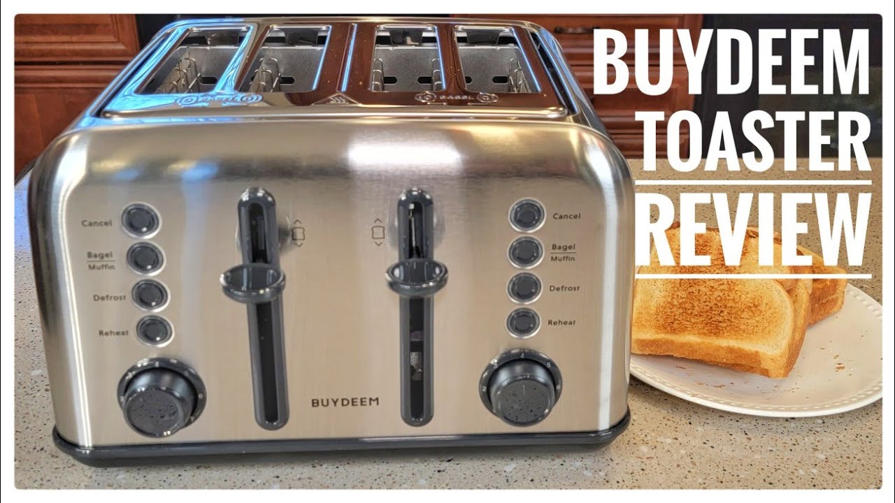 Review BUYDEEM 4 Slice Toaster Retro Stainless Steel DT640 