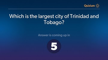 Which is the largest city of Trinidad and Tobago?   Trinidad and Tobago Quiz