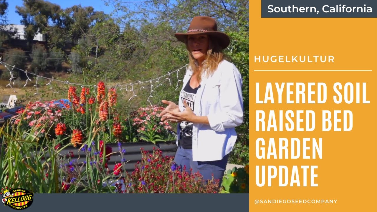 Hugelkultur: Layered Soil Raised Bed Garden Update 🌱🍂🌺
