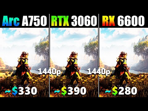 Intel Arc A750 12GB vs RTX 3060 12GB vs RX 6600 8GB | PC Gameplay Tested